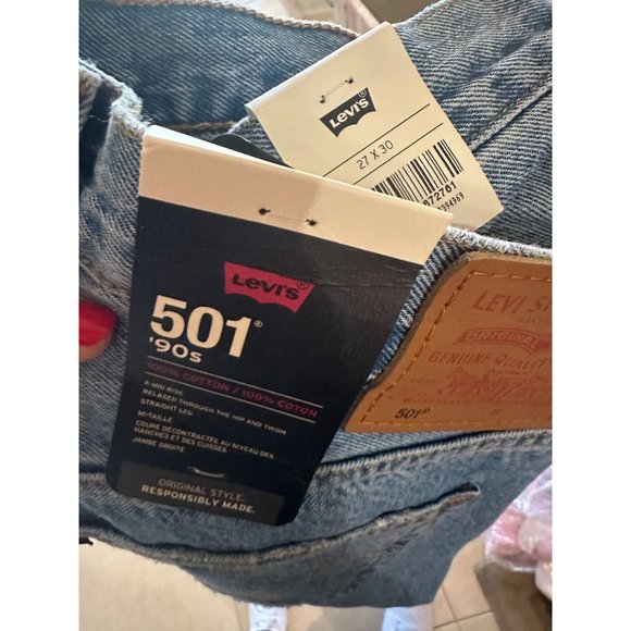 LEVIS 90s Distressed Baggy Denim Jeans 27x30 NEW - Picture 7 of 7